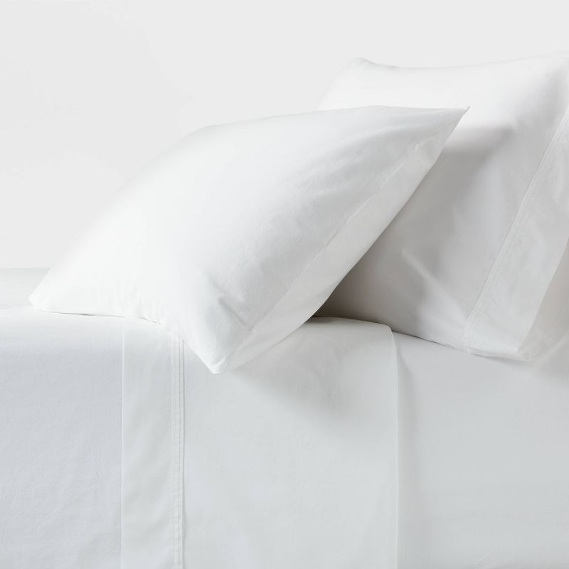 250 Thread Count Organic Percale Sheet Set - Threshold™, 1 of 8