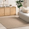 Nuloom Alia Solid 4x6 Indoor/Outdoor Area Rug for Living Room Patio Deck Front Porch Kitchen, Natural - 2 of 4