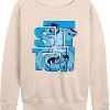 Women's - Lilo and Stitch - Stitch Stack Lightweight French Terry Wide Neck Long Sleeve Shirt - 2 of 4