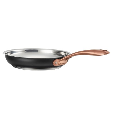 Cuisinart 10" Skillet Matte Black Stainless with Blush Bronze: Stainless Steel Pan, Even-Heating, Dishwasher-Safe