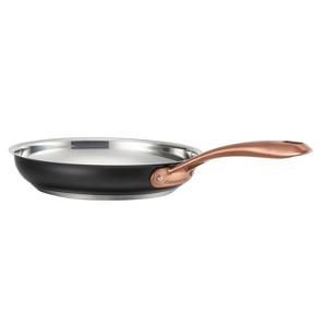 Cuisinart 10" Skillet Matte Black Stainless with Blush Bronze: Stainless Steel Pan, Even-Heating, Dishwasher-Safe - 1 of 4
