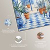 Art Remedy Blue and White Palms Tropical Bathroom Wall Art Framed - 4 of 4