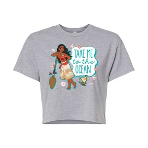Women's - Disney - Take Me To The Ocean Cropped Graphic T-Shirt - 1 of 4