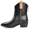 Journee Collection Womens Novva Tru Comfort Foam Back Heel Zip Stacked Heel Booties Black 8 - 2 of 4