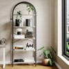 CuisinSmart 5-Tier Arched Open Display Racks, Industrial Freestanding Bookshelves, Tall Storage Rack Organizer for Bedroom Living Room Office - 2 of 4
