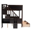 NicBex Twin over Full Loft Bunk Bed, Modern Wooden Bed Frame, Convertible Bed Frame with 2 Storage Drawers and Ladder for Bedroom - 4 of 4