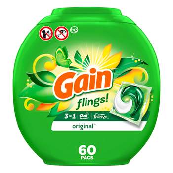 Gain Flings Original Scent HE Compatible Laundry Detergent Soap Pacs