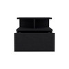 Lyngins Modern Floating Nightstand–Wall-Mounted, Cement-Look Finish, 2-Tier Shelf, End Table for Bedroom, Side Table with Drawer - 3 of 4