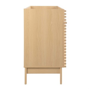 Modway Render 47 Plastic and Wood Bathroom Vanity Cabinet in Oak - 1 of 4