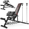 OPPSDECOR 900LBS Adjustable Weight Bench with Hyper Back Extension, Preacher Curl, Roman Chair, All-in-One Ab Sit up Press Workout Bench for Home Gym - 2 of 4