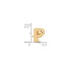 Black Bow Jewelry Letter P Bead Charm in 14k Yellow Gold Plated Sterling Silver - 3 of 4