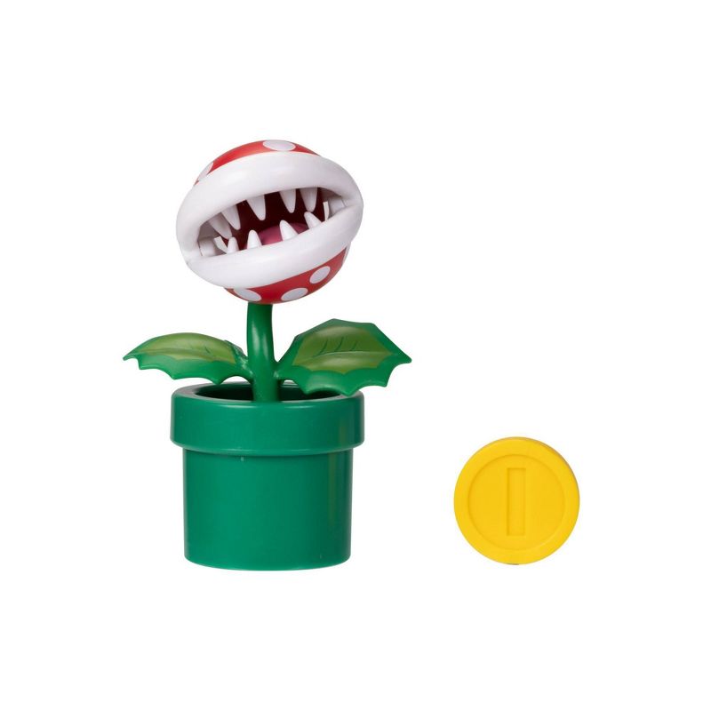 Nintendo Super Mario 4&#34; Piranha Plant with Coin Action Figure, 3 of 5