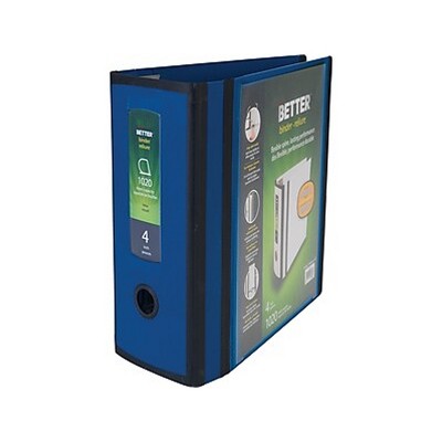 MyOfficeInnovations Better 4-inch 3 Ring View Binder Blue 1618290