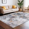Washable Modern Abstract Rug Non Slip Low Pile Rug Soft Contemporary Throw Floor Cover Foldable Indoor Carpet for Living Room Bedroom Playroom - 2 of 4