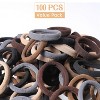 100 Pcs Thick Seamless Brown Hair Ties, Ponytail Holders Hair Accessories - 4 of 4