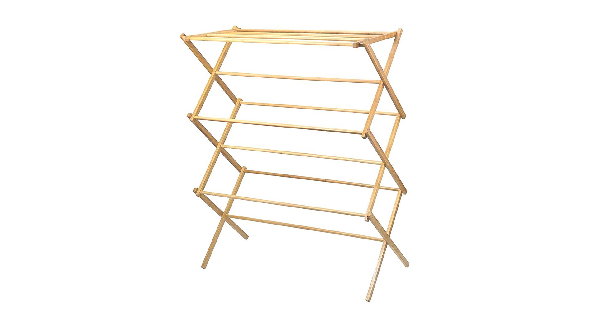 Wooden Clothes Drying Rack – Collapsible Bamboo Laundry Rack for Air Drying Clothes, Towels & Delicates – No Assembly Needed Homeitusa