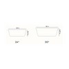 The HC Companies Indoor Outdoor 24 Inch Eclipse Series Window Flower Garden Ornamental Planter Box with Removable Attached Saucer, White (2 Pack) - image 3 of 4