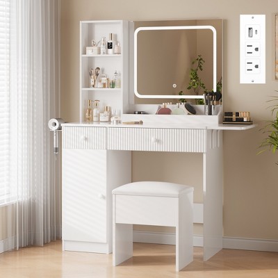 Vanity Desk With Mirror and Lights