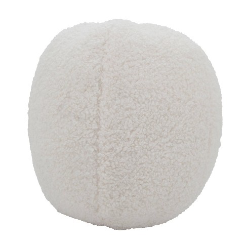 10 Fuzzy Fantasy Faux Fur Ball Poly Filled Round Throw Pillow Ivory Saro Lifestyle Target