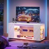 PINMOCO 47 inch High Glossy TV Stand for TVs up to 55 inch with LED and Open Storage Shelves Entertainment Center - 4 of 4