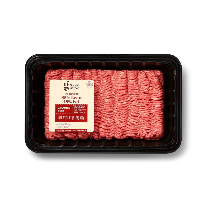 All Natural 85/15 Ground Beef - 2lbs - Good &#38; Gather&#8482;, 1 of 4