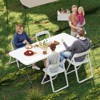 SKONYON 6ft Folding Table Portable Fold-in-Half Table Heavy-Duty - 4 of 4