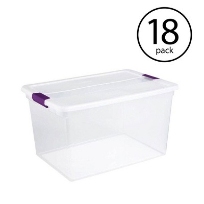 Sterilite 66qt Latching Storage Box With Lid Aqua : Target