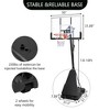 Coucheta Adjustable Basketball Hoop 5.2-10ft Portable Outdoor/Indoor for Kids Adults with Shatterproof Backboard 2 Wheels Fillable Base for Driveaway - 3 of 4