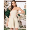 INSPIRE CHIC Women's Strapless Sweetheart Neck Off Shoulder Sleeveless Fit And Flare Mini Party Dress - 2 of 4