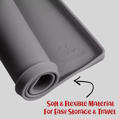 DogBuddy Large Gray Silicone Waterproof Dog Food Mat