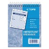 TOPS Telephone Message Book with Fax/Mobile Section 4-1/4 x 5 1/2 Two-Part 50/Book 4010 - 2 of 2