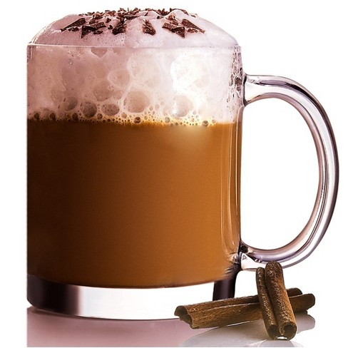 Le'raze 6-pack Clear Glass Coffee And Tea Mugs With Handle, 11.5oz ...