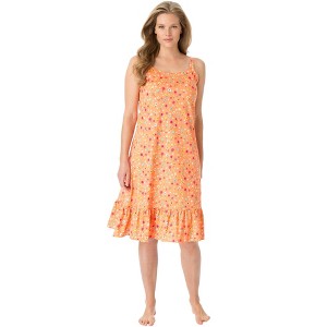 Dreams & Co. Plus Size Sleeveless Knit Chemise Sleepshirt - 1 of 4