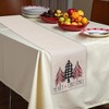 Unique Bargains Christmas Table Runner Three Christmas Trees Linen 72"x13" 1 Pc - 2 of 4