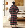 ADR Men's Robe, Plush Fleece Hooded Bathrobe Man, Long Warm Cozy Bath Robe Man - 3 of 4
