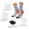 Hip Hop Inspired Colorful Graffiti Women Printed Crew Socks Funny Funky Socks Soft Polyester Novelty Gifts for Artists Men - 4 of 4