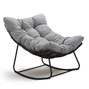 Dsvimoy Accent Chair Modern Rocking Design Comfortable Seating for Living Room

, Dark Gray, 35.4"*47.2"*35.6" - 1 of 4