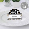 Big Dot of Happiness Adult 40th Birthday - Gold - Birthday Party Tent Buffet Card - Table Setting Name Place Cards - Set of 24 - image 2 of 4