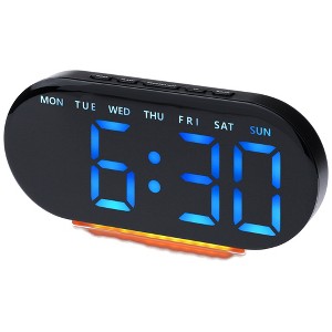 Unique Bargains Digital Plastic Corded Electric Adjustable Accurate Alarm Clock 7.1 x 3.1 x 1.2 inch - 1 of 4