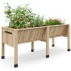 Elevated Wooden Garden Bed with Legs – Sturdy Outdoor Planter for Growing Vegetables & Herbs – Large Standing Garden Box for Easy Gardening - 2 of 4