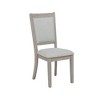 Best Master Furnture,Timbria Transitional Upholstered Dining Chairs, Set of 2, Oak/Grey - 2 of 4