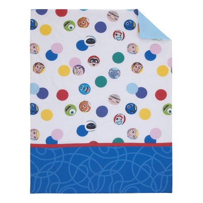 Blue Pixar Friends Reversible Toddler Comforter Set