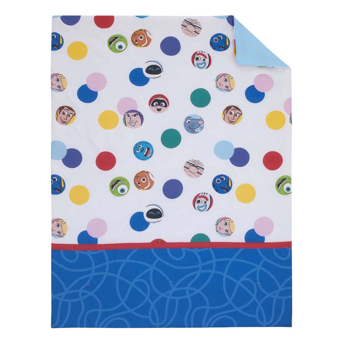 Disney Choose Happy Pixar Friends Multi-Colored 4 Piece Toddler Bed Set - thumbnail 2