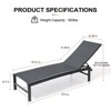 Crestlive Products Chaise Lounge Chair Outdoor Set of 2 Adjustable 5 Positions Pool Tanning Recliner Outdoor Lounge Furniture - 2 of 4