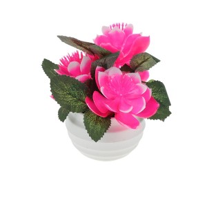 Unique Bargains Artificial Plants 3-Piece Spiral Lotus Plastic 4.33"x4.33"x4.33" 1 Pcs - 1 of 4