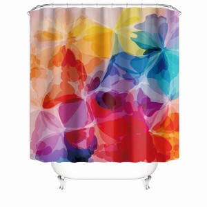 Bright Colors Shower Curtains for Bathroom Waterproof Fabric Bath Curtain Durable Soft Stylish Bathroom Decor 72x72 Inch - 1 of 1