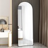 Arched Mirror,Skinny Mirrors With Aluminium Alloy Frame,Dressing Mirror,Mirror Clothing Store,Full Length Mirror With Stand-The Pop Home - 2 of 4