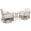 CAVINAS 3-Piece Wicker Patio Outdoor Seating Set, Rattan Conversation Apartment Chairs for Balcony and Apartment with Soft Cushions, Natural - 4 of 4