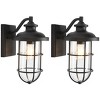 Adelle 8.5" Outdoor Sconce (Set of 2) - PLT7012 - Black - Safavieh - 2 of 4