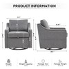 CAVINAS 360° Swivel Linen Accent Chair,High Back Padded Armchair with Storage,Modern Living Room Sitting Chair with Nailhead Trim - 3 of 4